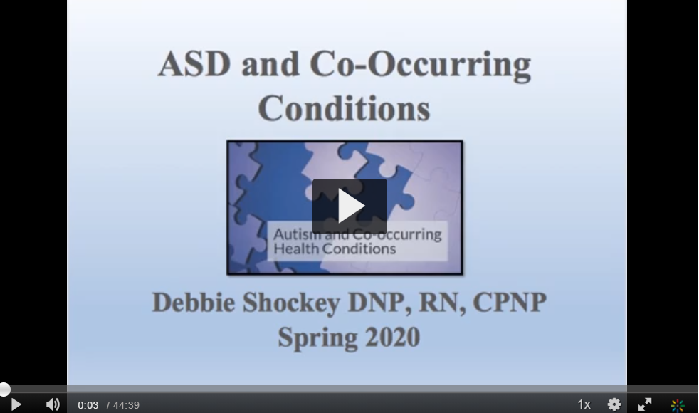 ASD and Co-Occurring Conditions blue with puzzle piece in center