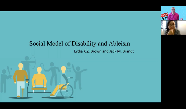 Screenshot of image- three people with physical disabilities